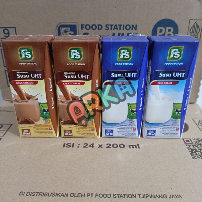 

(BestSeller) Susu UHT Food Station 1 Karton/Dus isi 24pcs