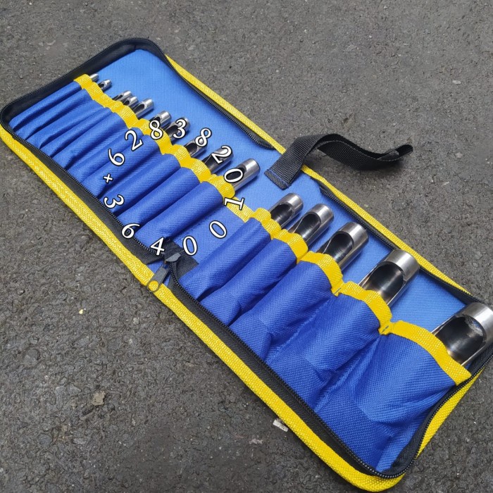 

Jual [READY] KOALA hollow punch set 15 pcs pembolong gasket kulit plong set