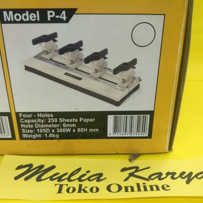 

Jual [READY] DRILL PUNCH TATA P4 4 LUBANG 4 HOLE PEMBOLONG PELUBANG KERTAS