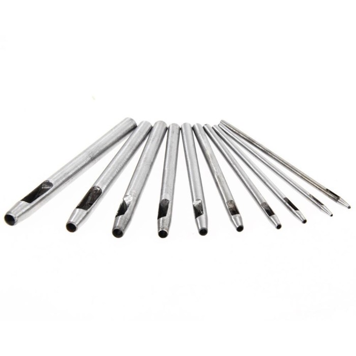 

Jual [READY] Steel Leather Puncher Hole Craft Kit Set Hollow Puncher Belt Drilling
