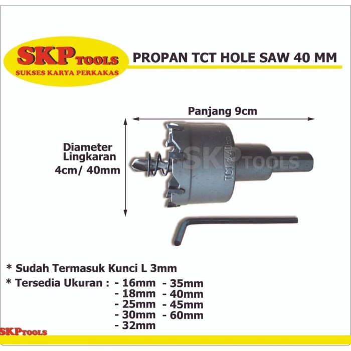 

Jual [READY] Propan Tct Hole Saw 40mm Alat Pembolong Stainless