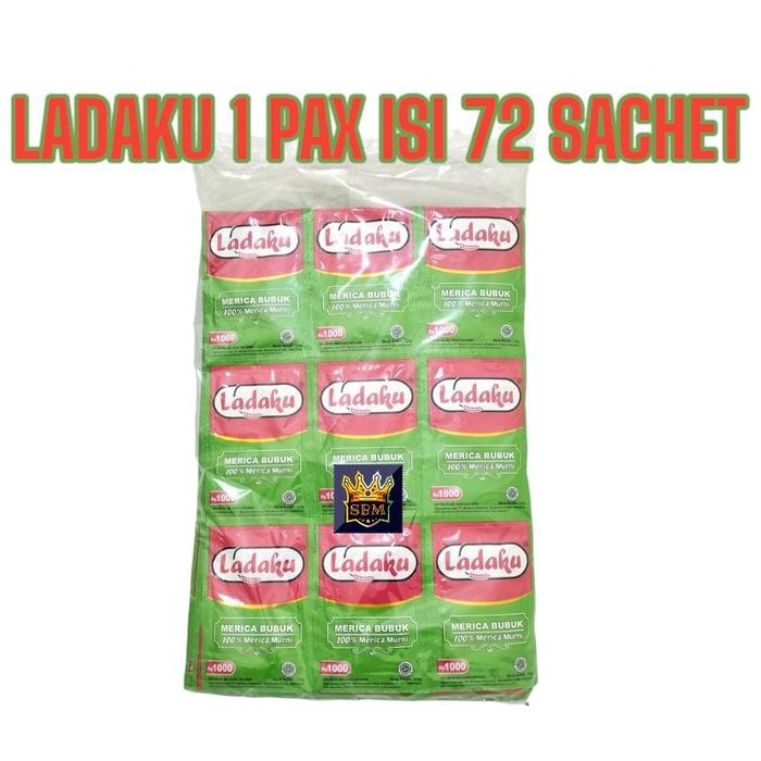 

Produk Terbaru Isi 72 (1 Pax) ~ Atg ~ Ladaku Merica Bubuk Sachet Spices Powder Rempah Cod