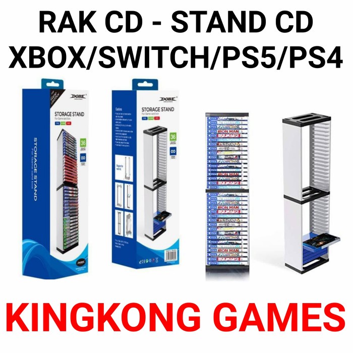 Terlaris Ps5 Storage Stand Rak Disc Ps5 Ps4 Nintendo Switch Xbox Rak Disc