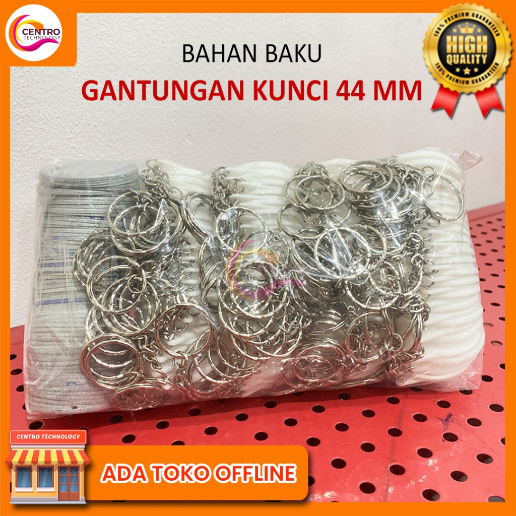 ELEKTRO11- [ISI 100 PCS] Bahan Baku Pembuatan Gantungan Kunci dan Pin Peniti Ukuran 44 mm / 58 mm