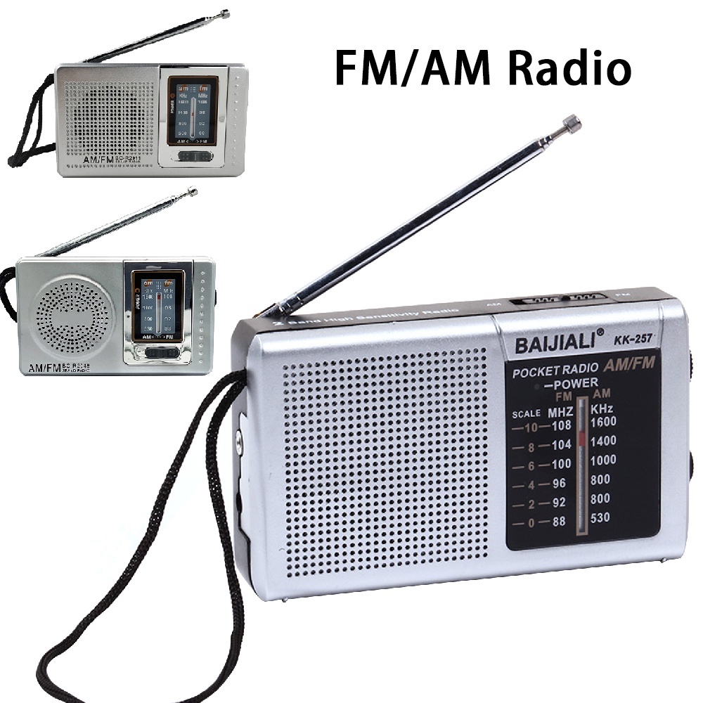 Am/Fm Mini Radio Battery Operated Portable Pocket Radio Am Fm Transistor Radio Telescopic Antenna