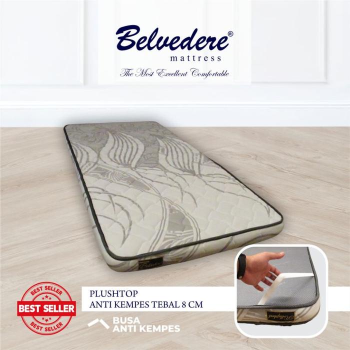 Belvedere Matras Topper Rebonded / Plustop / Lapisan Kasur - BUSA ANTI KEMPES TEBAL 8CM+ORTHOPEDIC