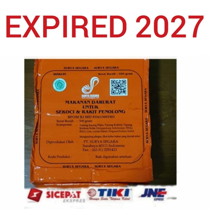 Alternatif Ransum makanan darurat biskuit survival tni
