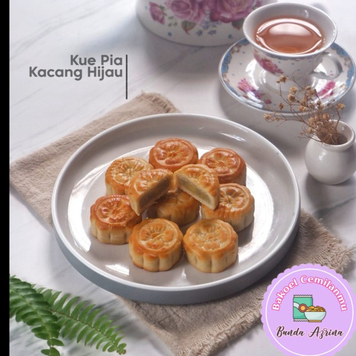 

kue pia kacang hijau vegetarian teratai wangi enak dan bikin nagih