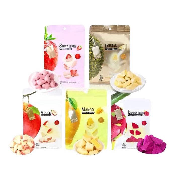 

(Halal) Snack Durian Vacum / Strawberry Beku / Tyl Ursnack Freeze Dried Fruit