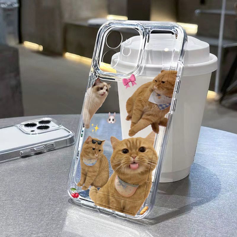 Kucing Fancy Couple Soft Casing Iphone 16E 15 Pro Max 11 13 Pro Max Ip 12 13 Mini Ip11 Iphone 14 15 