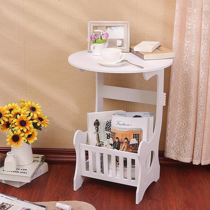 Meja Pot Vas Bunga Aesthetic Coffe Table Meja Sudut Kecil Kamar Ruang Tamu Estetik Bulat Minimalis
