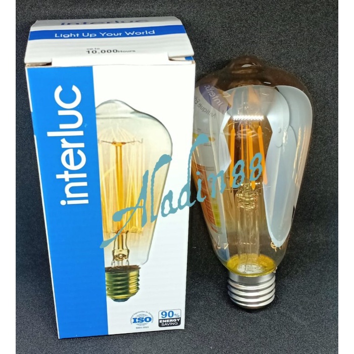 Bohlam Lampu Edison / Filament ST64 / Lampu Cafe (Kuning)