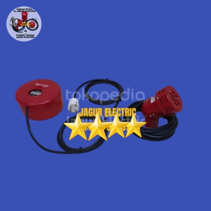 ALARM KEBAKARAN/ALARM DARURAT MS-190 + TOMBOL FIRE ALARM