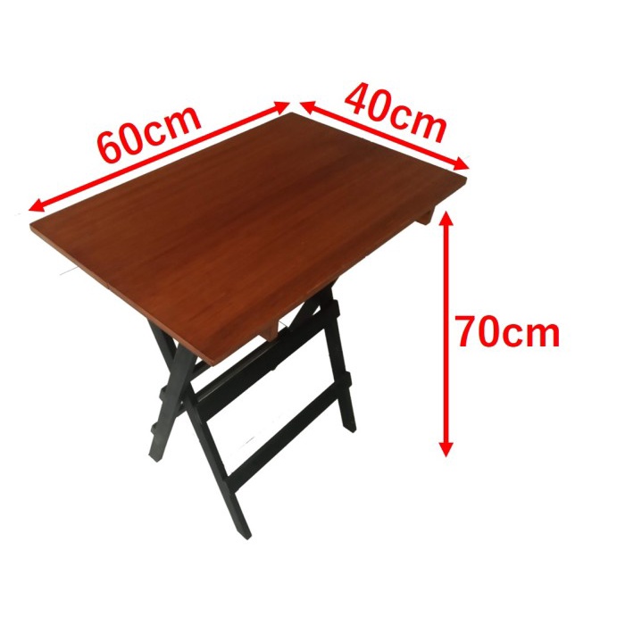 Meja Lipat Kayu Solid 40X60 Tinggi 70