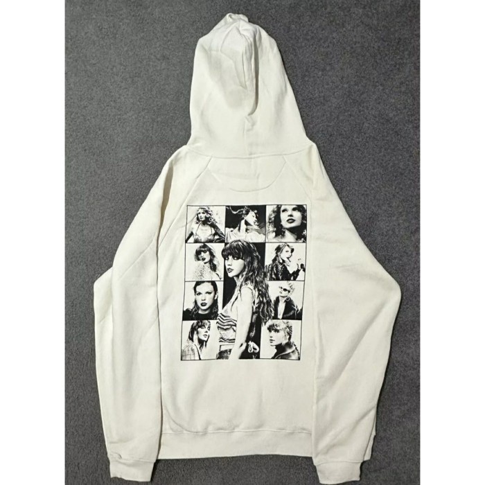 Official Merch Taylor Swift The Eras Tour Beige Hoodie Terlaris
