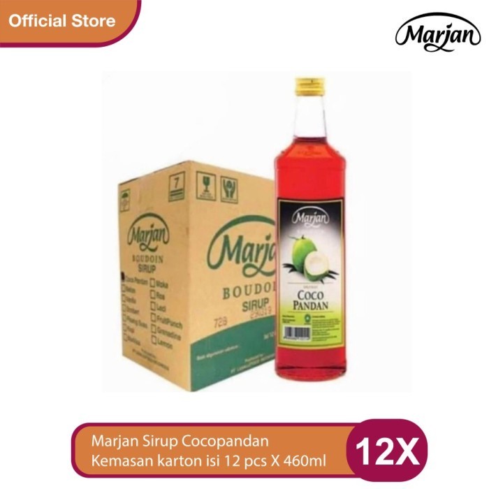 

Khusus Instant & Sameday Marjan Sirup Cocopandan 460 ml - Karton isi 12 pcs