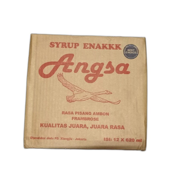 

Sirup Angsa Rasa Pisang Ambon 620ml x 12 Botol Per Dus
