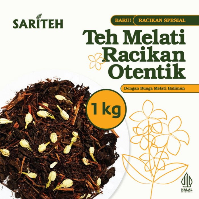 

Sariteh Indonesia Teh Melati Racikan Otentik - Authentic Javanese Jasmine Black Tea - 1 kg