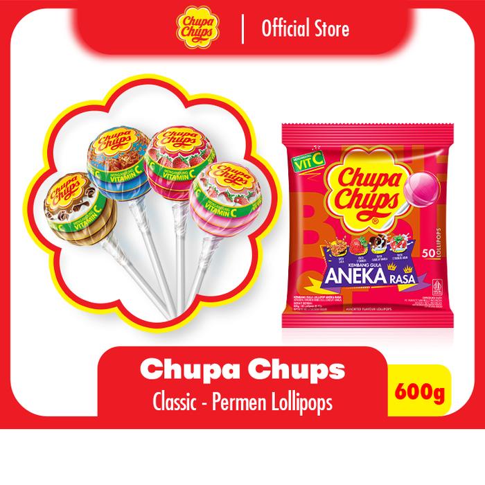 

Chupa Chups Lollipops Classic 10.5g - Permen Lolipop (1 Box)