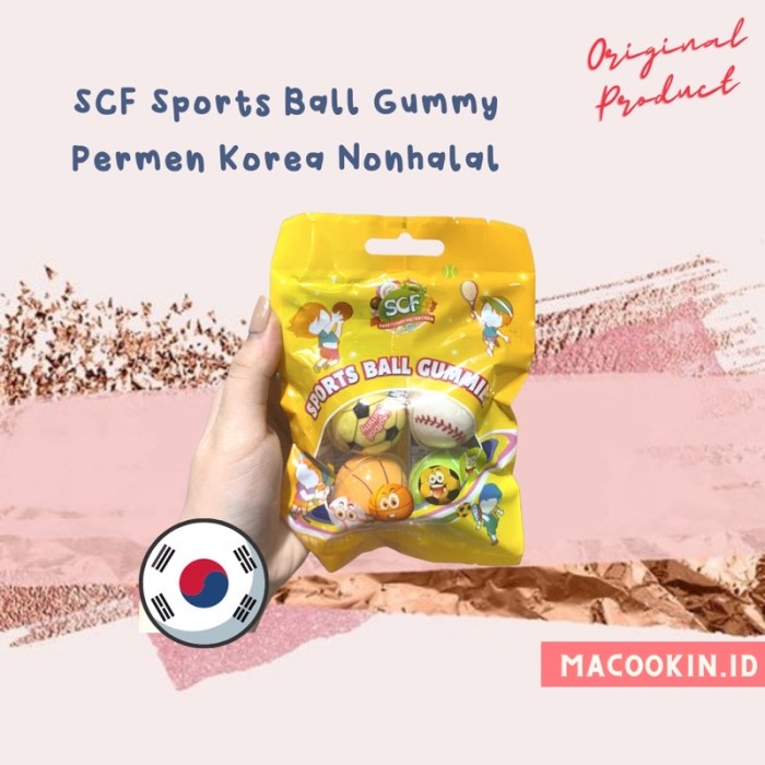 

SCF Sports Ball Korean Gummy isi 4 pcs NONHALAL Permen Jelly Korea