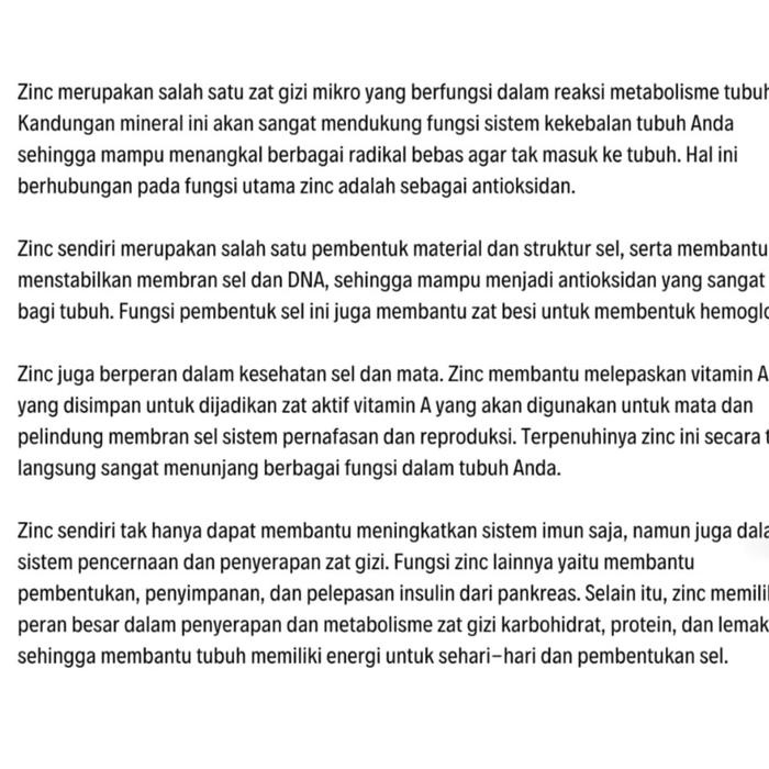 Zinc Capsules Nutrisi Anak Dewasa Remaja - egg protein powder zinc lactate suplemen kesehatan