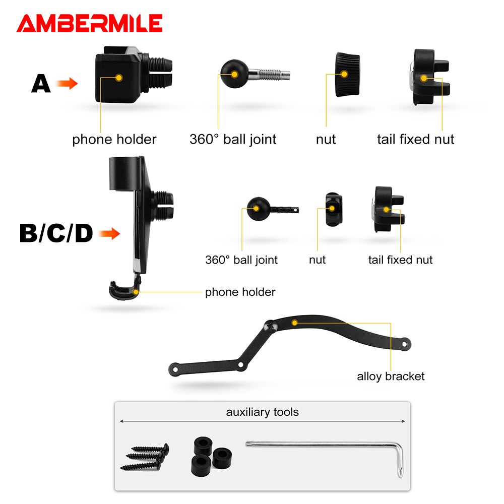 Ambermile For Mini Cooper R50 R52 R53 Cell Phone Holder Car Mobile Phone Mount Holder Styling