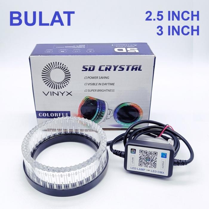 

TERJAMIN Shroud Projector BiLED Acrylic Angel Eye Akrilik Vinyx Crystal 5D WRGB Projie LED 2.5 Inch