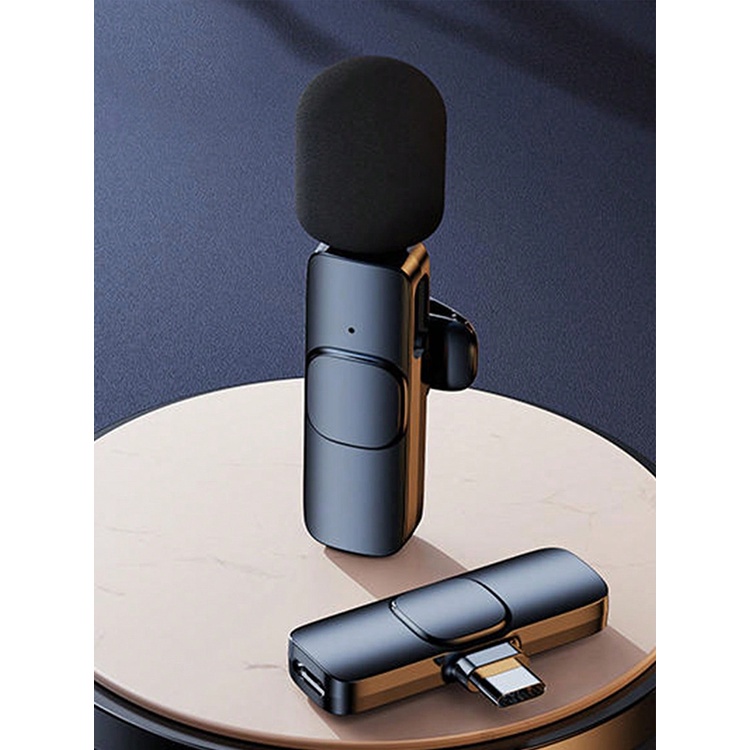 Wireless Bluetooth Microphone, Lavalier Radio Microphone, Video Vlog Live Recording Microphone, Type