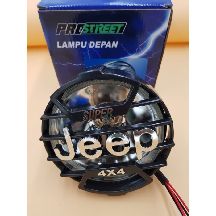 FOGLAMP / LAMPU KABUT JEEP 4x4 H3 atau H4 universal u/ motor & mobil