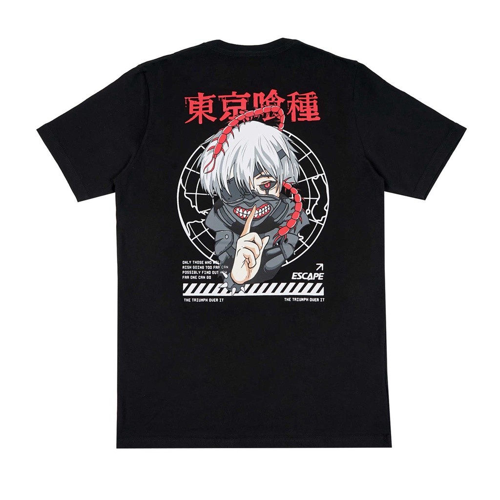 Escaperfect T-Shirt oversized Anime Triumph - Black Kaos Pria