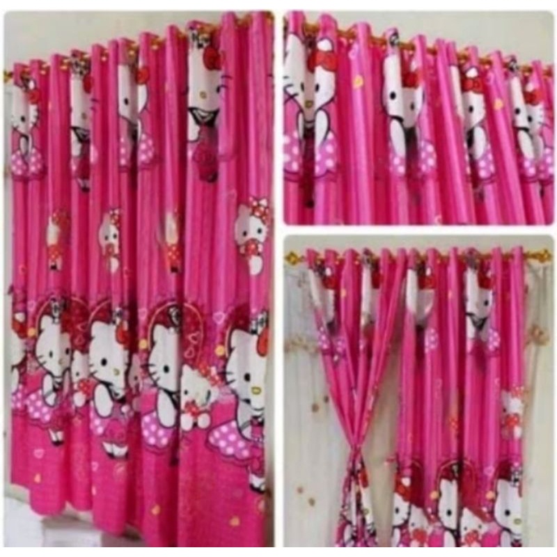 Gorden Estetik Kamar Hordeng Minimalis Panjang Murah V7M2 Jendela Curtain Ruang Tamu Aesthetic Tirai