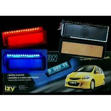 

LIMITED EDITION Dudukan / Tempat Plat Nomor Mobil Acrilic Akrilik Izy Lampu Led 46 Cm