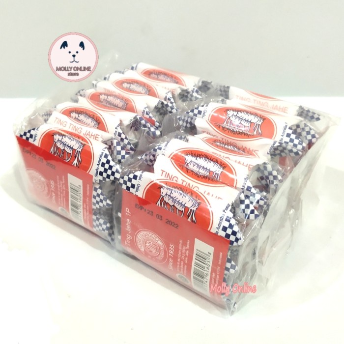 

JTTOP" SINA TING TING JAHE 80PCS PERMEN JAHE CHEWY KEMBANG GULA KHAS PASURUAN