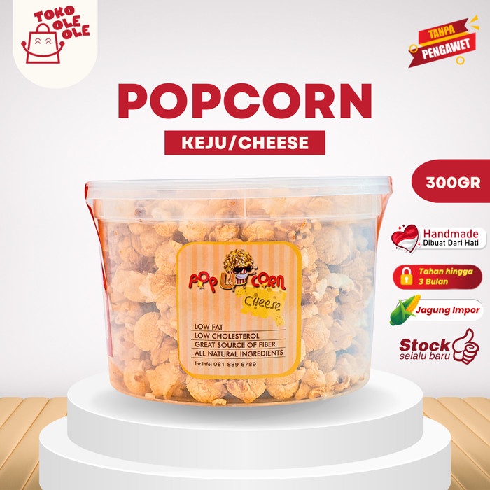

JTTOP" POPCORN RASA CARAMEL COKLAT KEJU PREMIUM JAGUNG POPCORN CAMILAN SNACK JAGUNG 300GR