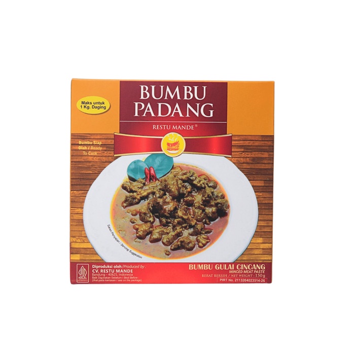 

Bumbu Gulai Daging / Cincang Restu Mande 150 Gram