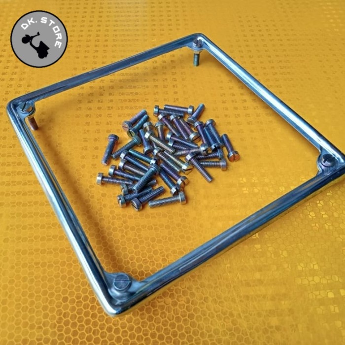 frame plat nomor vespa kotak