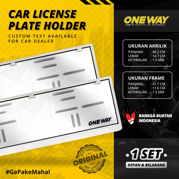 

TERLENGKAP DUDUKAN TATAKAN TEMPAT PLAT MOBIL AKRILIK MIKA SET DEPAN BELAKANG