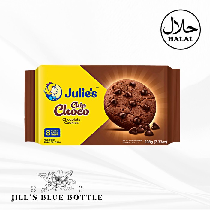 

JTTOP" JULIE'S CHOCO CHIP CHOCOLATE COOKIES 200 G /BISKUIT COKLAT JULIES