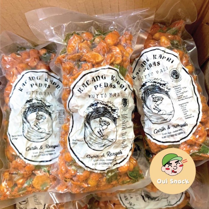

JTTOP" KACANG KAPRI PEDAS PUTTO BALI 250GR / KACANG TANAH BUMBU BALI PEDAS