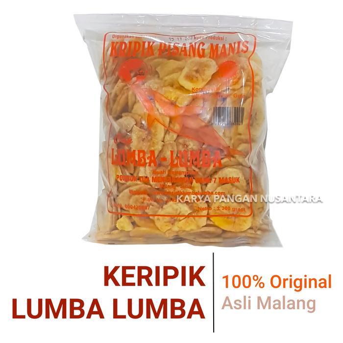 

JTTOP" KERIPIK PISANG LUMBA LUMBA 300GR ORIGINAL KRIPIK PISANG KEPOK MANIS 300 GR KERIPIK PISANG