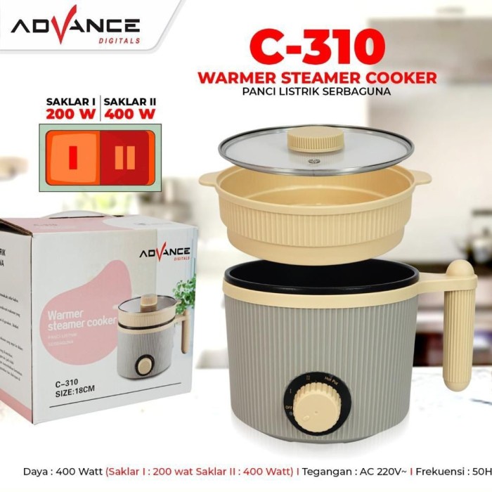 Panci Elektrik Advance C-310 Warmer Steamer Serbaguna