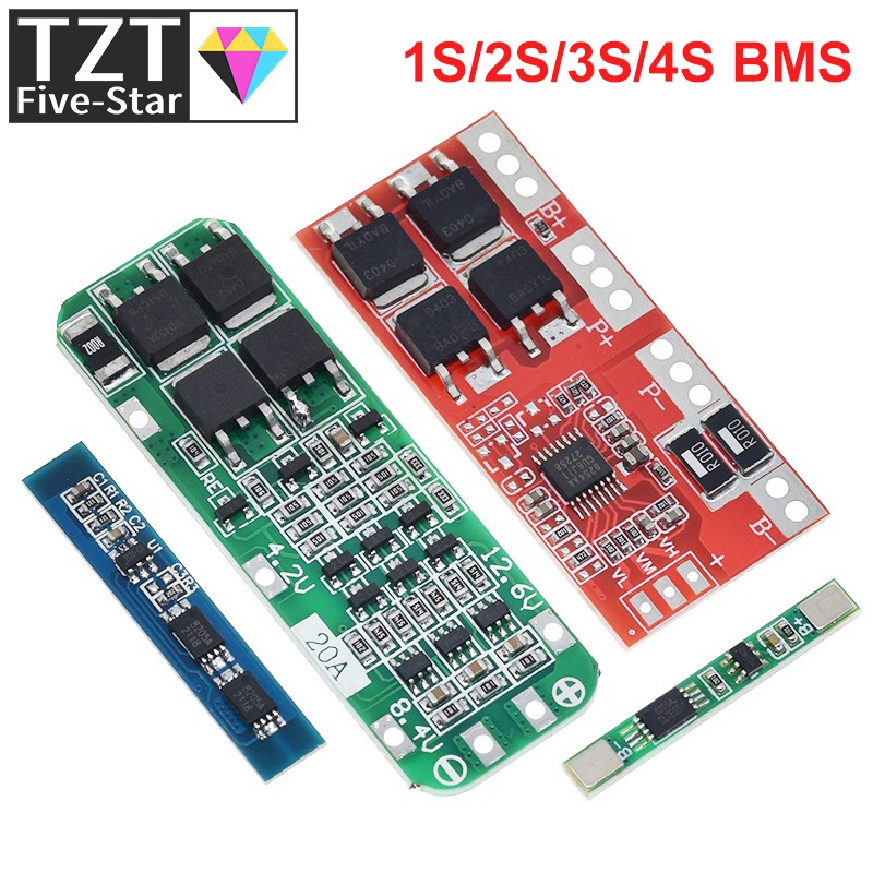 1S 2S 3S 4S 3A 20A 30A Li-Ion Lithium Battery 18650 Charger Pcb Bms Protection Board For Drill Motor