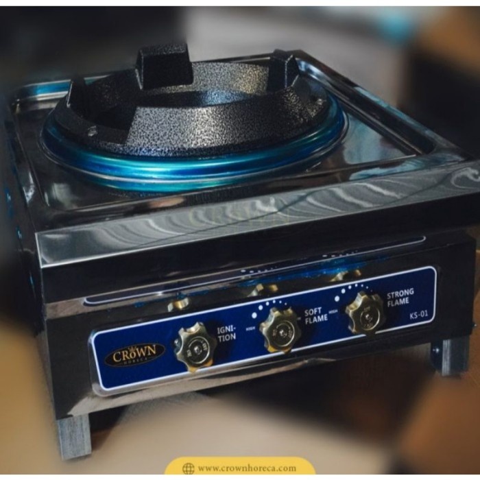 CROWN Horeca KS01 KS-01 KS 01 Gas Kwali Range High Pressure 1 Burner Wok Range KS-01