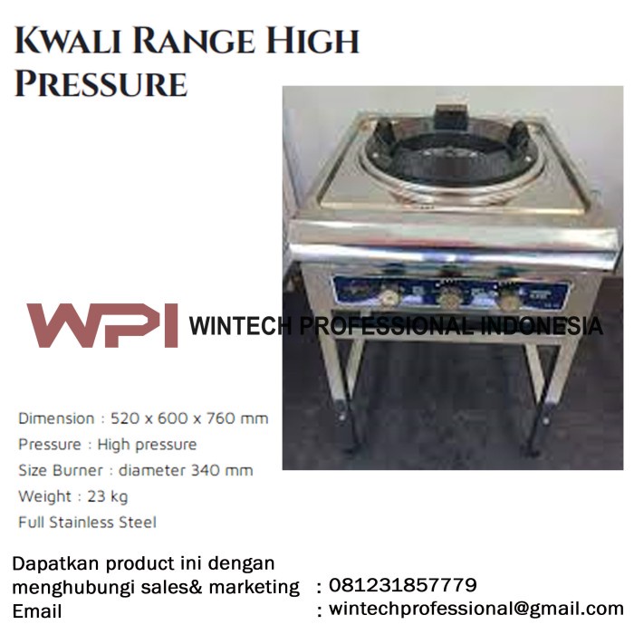 Crown Horeca KS-01 Gas Kwali Range High Pressure 1 Burner Wok Range