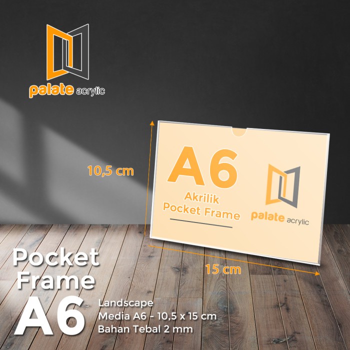 

GRATIS ONGKIR ACRYLIC POCKET FRAME / AKRILIK THICKER / AKRILIK POCKET A6 2MM BENING