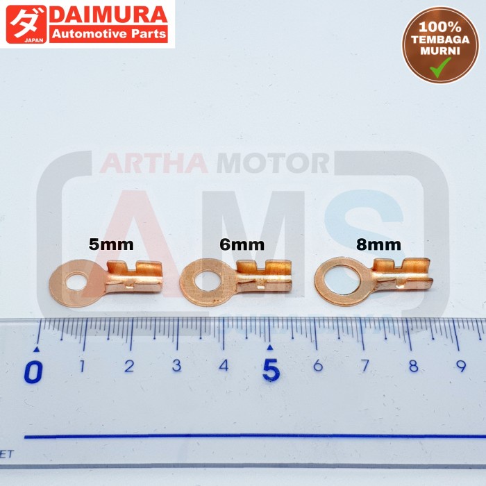 LANGSUNG GAS. SKUN TERMINAL KABEL AKI RING BULAT MATA AYAM TEMBAGA MURNI ASLI MOTOR MOBIL PICKUP