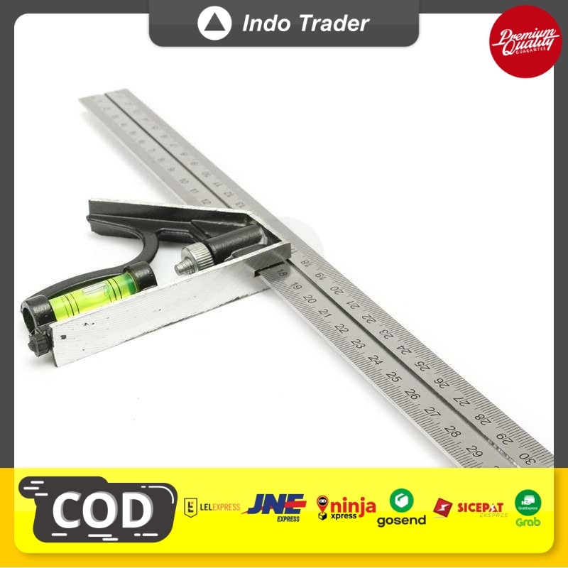 

Penggaris Siku Perkakas Tukang Multifungsi Pasekon Mistar Alat Ukur Waterpass