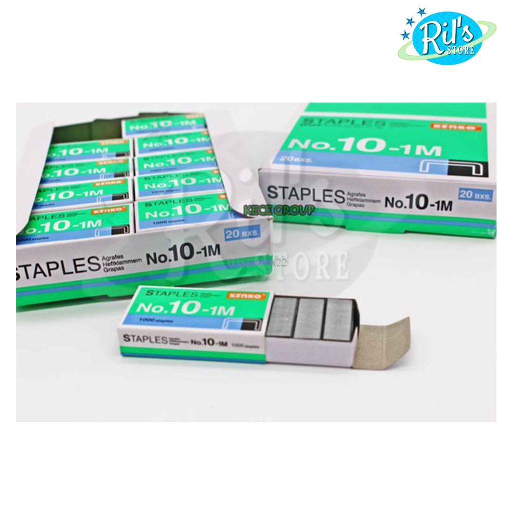 

1 BOX BESAR ISI STAPLES KENKO KECIL No 10 -1M / REFILL STAPLER No 10 / isi Hekter Hd 10