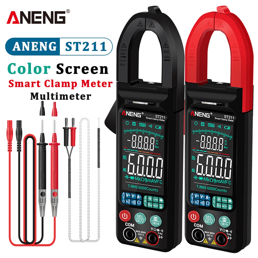 Aneng St211 Digital Cl Meter Multimeter 6000 Counts Ac