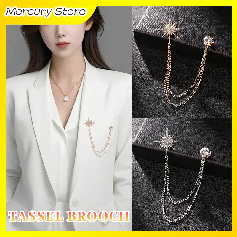 UM1 Bros Rantai jas Rumbai Desain Bintang Snowflake Untuk Pria